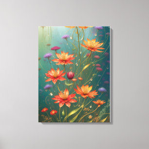 Lienzo Flor feroz abstracta