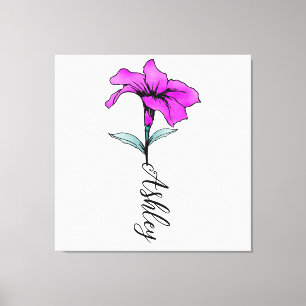 Lienzo Flor lirio rosa personalizada