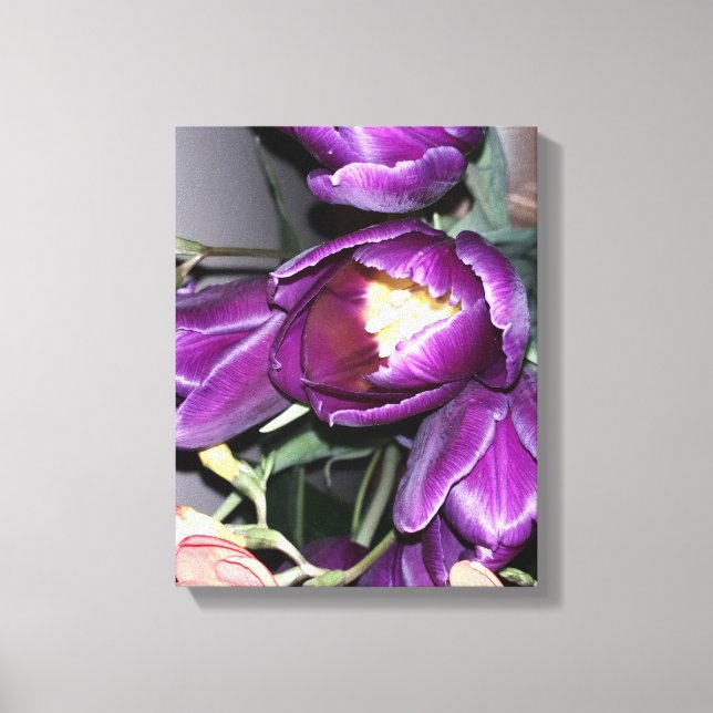 Lienzo Flor morada (Anverso)