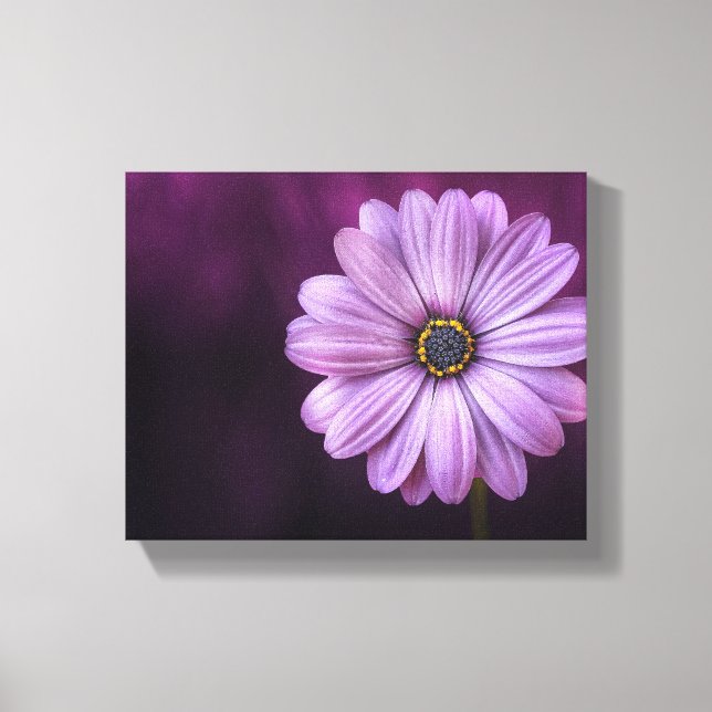 Lienzo Flor morada en flor (Anverso)