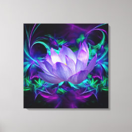 Lienzo Flor morado de Lotus y su significado
