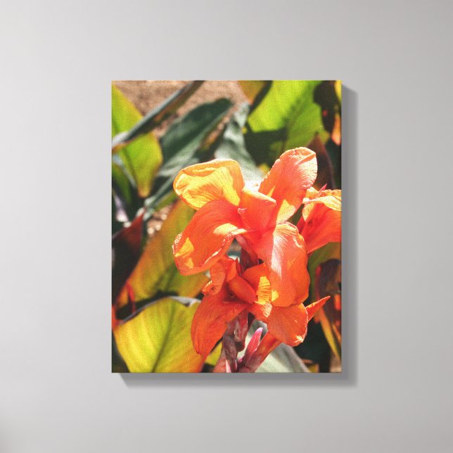 Lienzo Flor naranja exótica (Anverso)