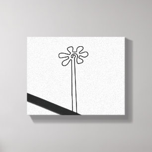 Lienzo Flor Nazca Perú antiguo símbolo de geoglifo idol I