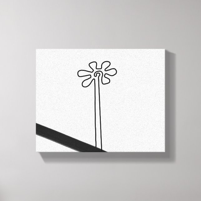 Lienzo Flor Nazca Perú antiguo símbolo de geoglifo idol I (Anverso)