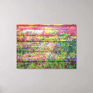 Lienzo Flor pastel en madera