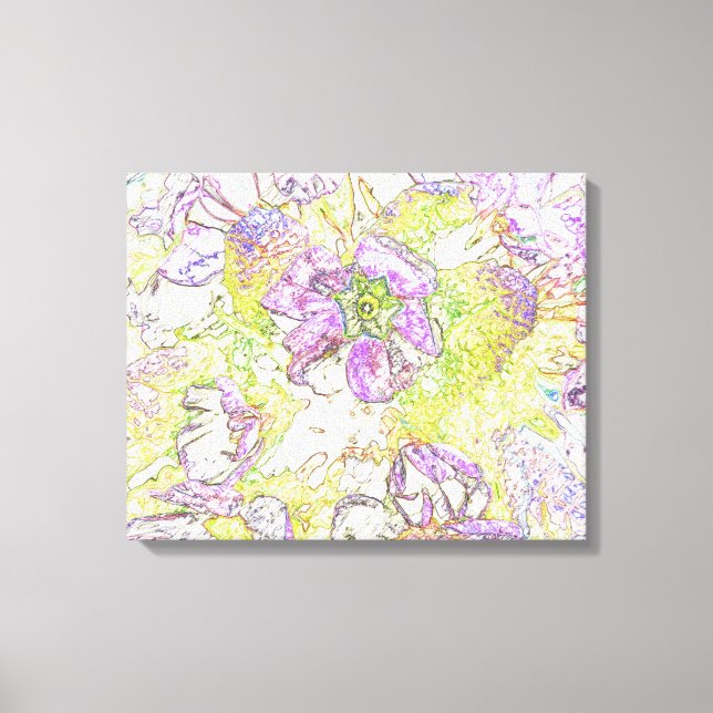Lienzo flor pintada (Anverso)