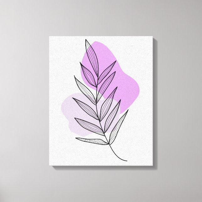 Lienzo Flor púrpura boho  (Anverso)