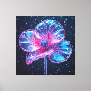 Lienzo Flor Resplandeciente Con Pétalos Vibrantes