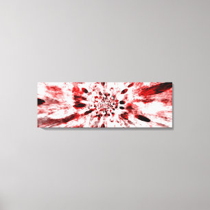 Lienzo Flor roja y blanca abstracta