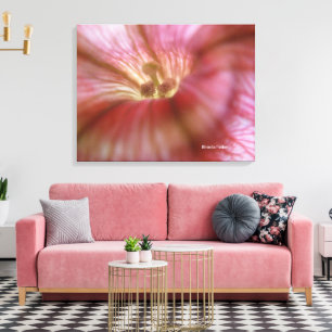 Lienzo flor rosa