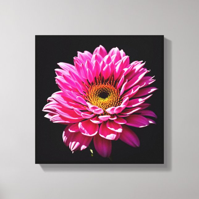 Lienzo Flor rosa (Anverso)