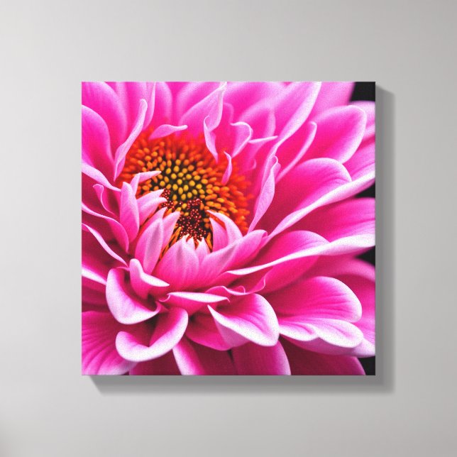 Lienzo Flor rosa (Anverso)