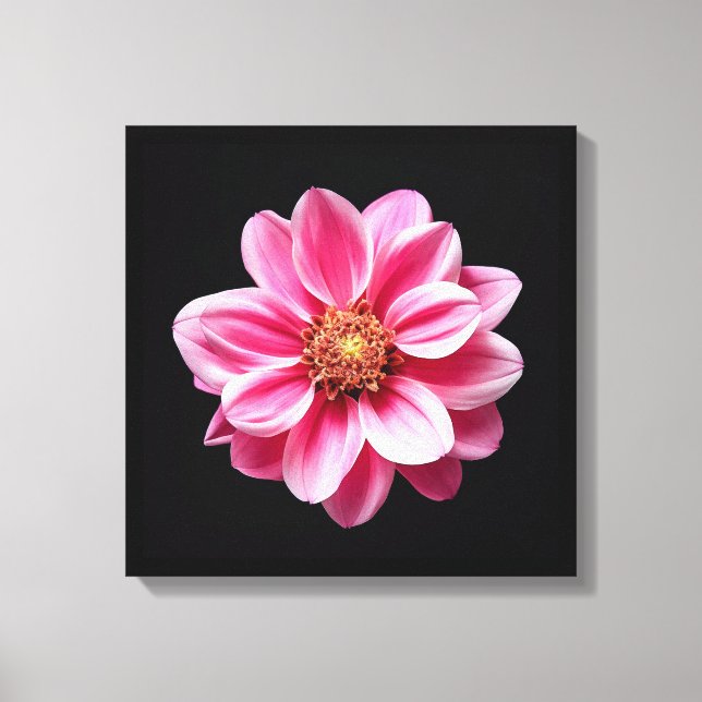 Lienzo Flor rosa (Anverso)