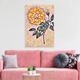 Lienzo flor Rosa