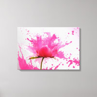 Flor rosa Abstract Paint Splatt