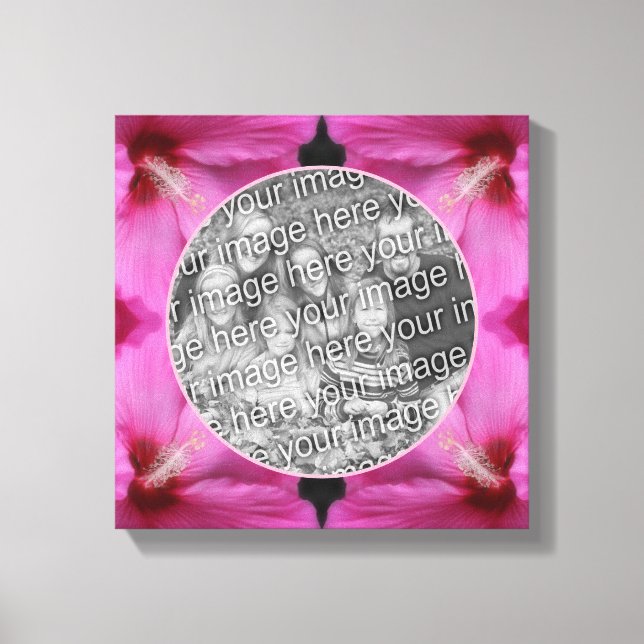 Lienzo Flor Rosa Hibiscus Crea Tu Propia Foto (Anverso)