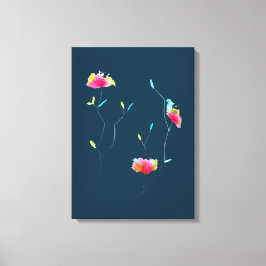 Lienzo Flor rosa japonesa abstracta simple