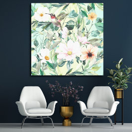 Lienzo Flor silvestre de color boho moderno