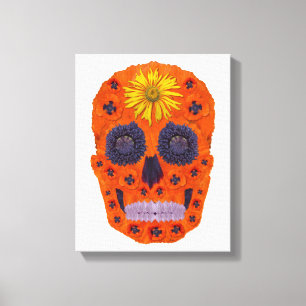 Lienzo Flor Skull 1