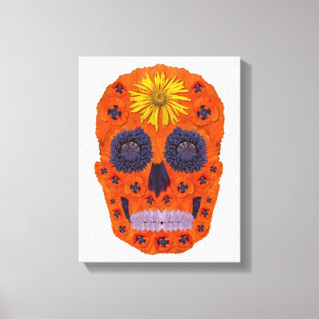 Lienzo Flor Skull 1 (Anverso)