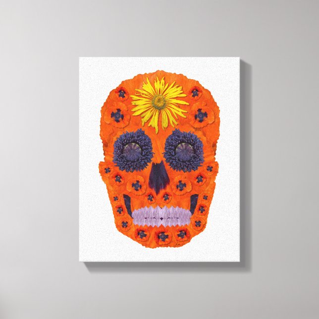 Lienzo Flor Skull 1 (Anverso)