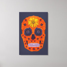 Lienzo Flor Skull 1