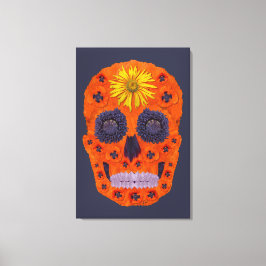 Lienzo Flor Skull 1