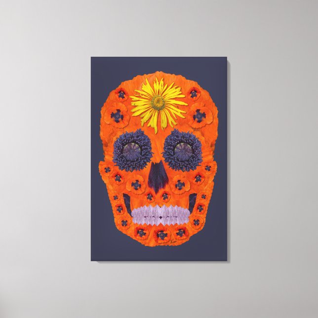 Lienzo Flor Skull 1 (Anverso)