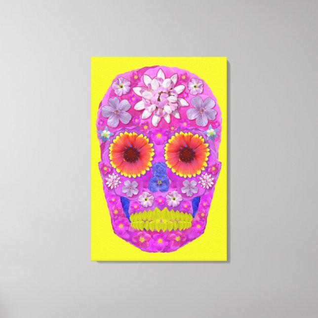 Lienzo Flor Skull 2 (Anverso)