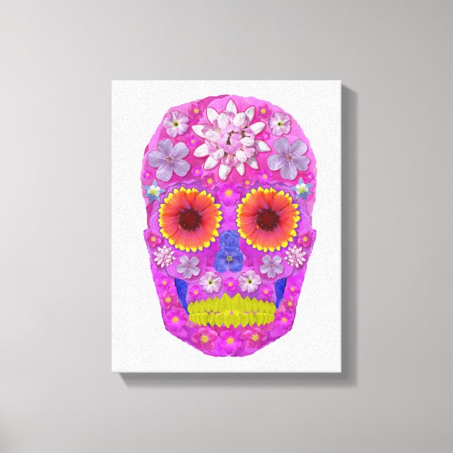 Lienzo Flor Skull 2 (Anverso)