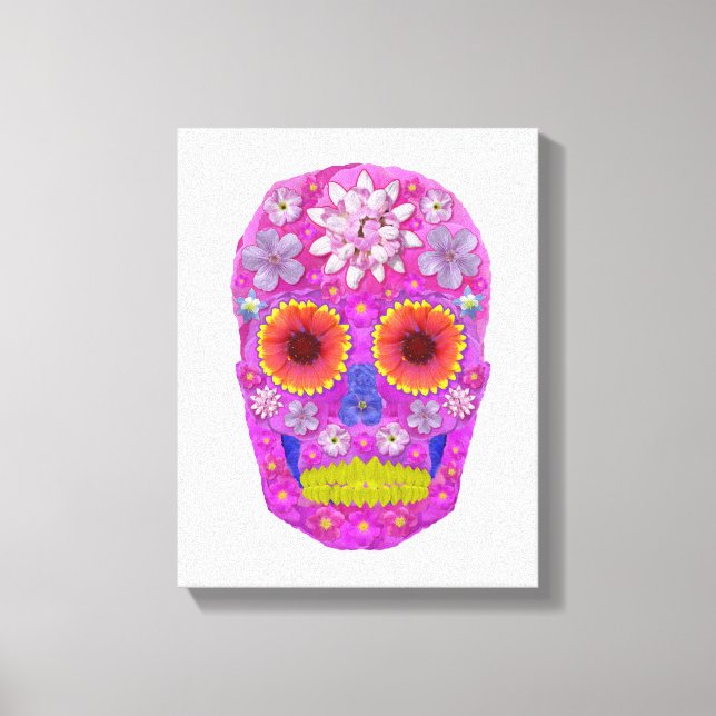 Lienzo Flor Skull 2 (Anverso)