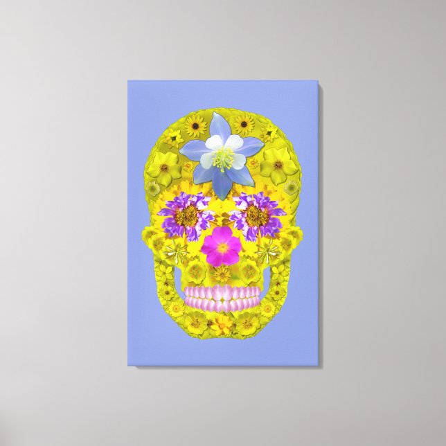 Lienzo Flor Skull 3 (Anverso)