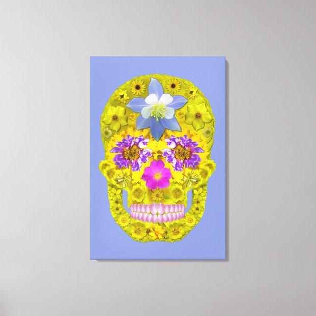 Lienzo Flor Skull 3 (Anverso)