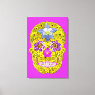 Lienzo Flor Skull 3