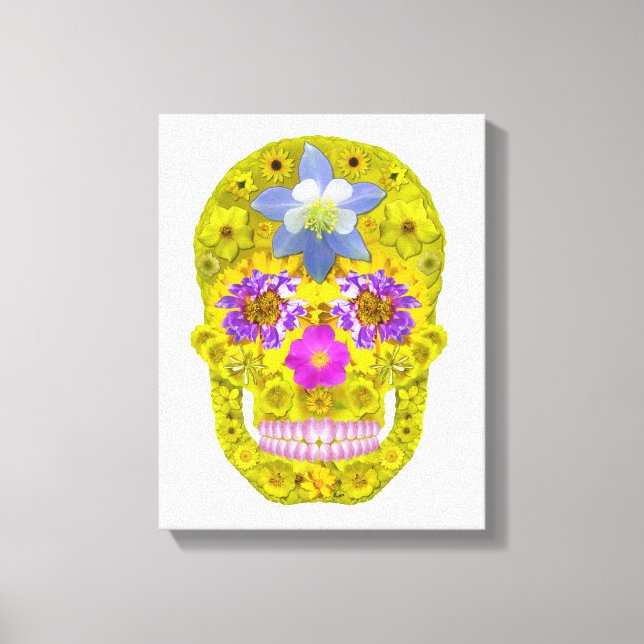 Lienzo Flor Skull 3 (Anverso)