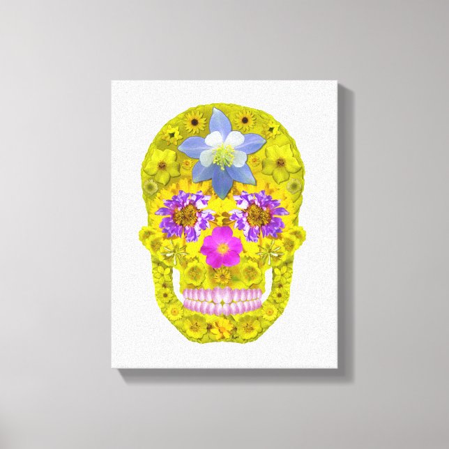 Lienzo Flor Skull 3 (Anverso)