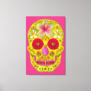 Lienzo Flor Skull 8