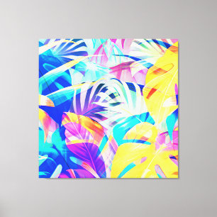 Lienzo Floral abstracto moderno color pastel