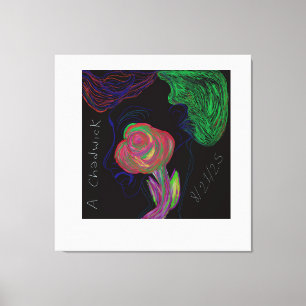 Lienzo Floral Africano Brillantemente Coloreado  