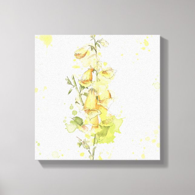 Lienzo Floral Amarillo Splash (Anverso)