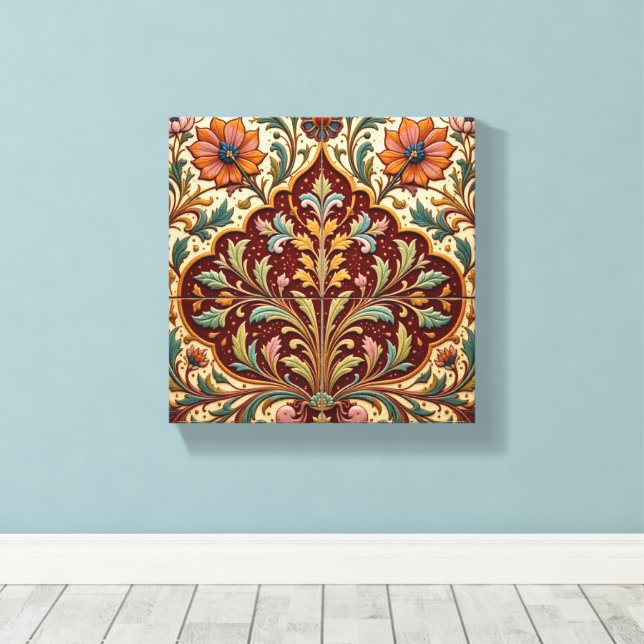 Lienzo Floral Arabesque Ceramic (Insitu (piso de madera))