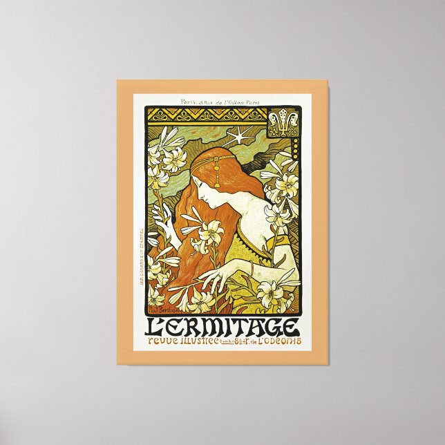 Lienzo Floral Art Nouveau L'Ermitage (Anverso)