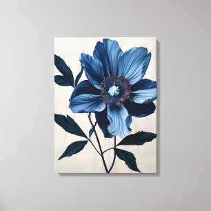Lienzo Floral azul impresionante