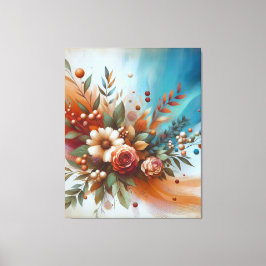 Lienzo Floral cálida contemporánea