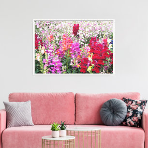 Lienzo Floral colorida de Snapdragon Garden