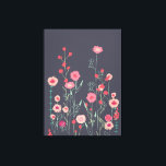 Lienzo Floral Dark Boho<br><div class="desc">Arte botánico bohemio moderno. Bonito holgado sobre un fondo gris oscuro. Inspirados por flores silvestres que crecen en Plymouth. Arte original de Nic Squirrell.</div>