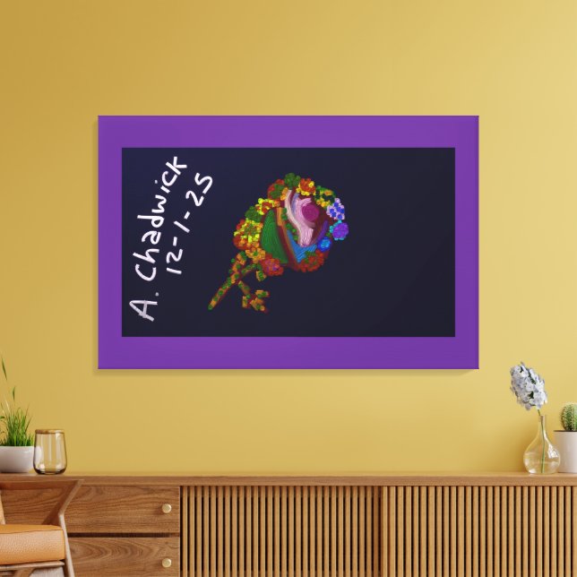 Lienzo Floral de Colores de Arcoíris (Insitu (Sala de estar))