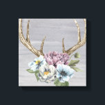 Lienzo Floral Deer Antlers<br><div class="desc">Antlers De Cerveza Floral. Artista: Grace Popp. ID de la imagen: 151088GG.</div>