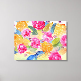Lienzo floral en negrita