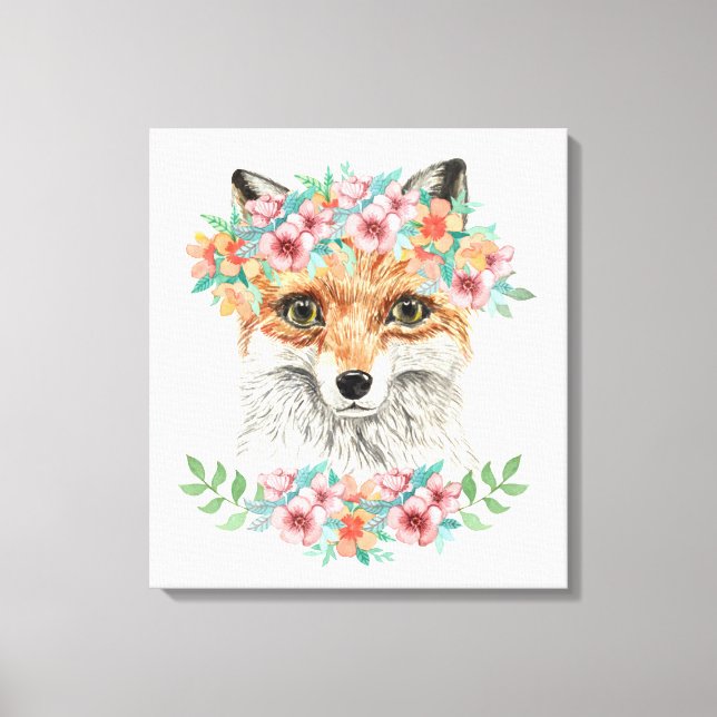 Lienzo Floral Fox (Anverso)